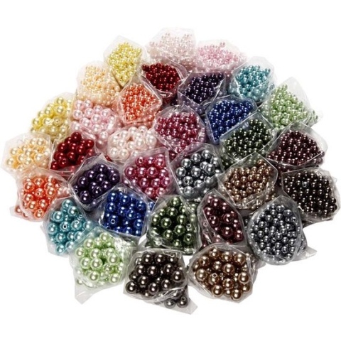 Creotime Luxe wax kralen - Assortiment, Exclusief bewaardoos, 32x20 gr