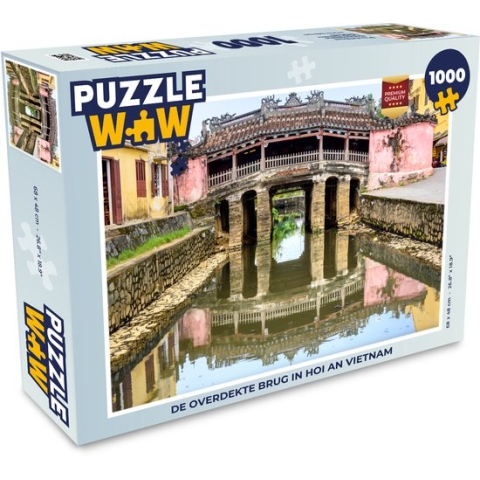 Puzzel De overdekte brug in Hoi An Vietnam - Legpuzzel - Puzzel 1000 stukjes volwassenen