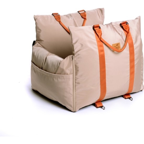 Dogs&Co Luxe Honden autostoel Royal+ TAUPE Waterproof
