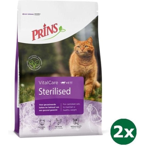 Prins cat vital care adult sterilised kattenvoer 2x 4 kg