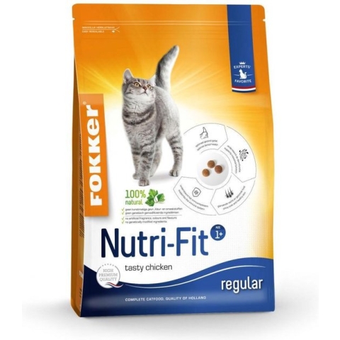 3x Fokker Nutri Fit Kattenvoer Kip 2,5 kg