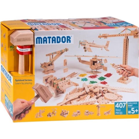 Matador Explorer 5+ 407-delig Klassik3 Houten bouwset