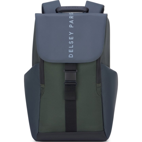 Delsey Securflap Laptop Backpack - Anti Diefstal - 1 Compartment - 15 inch - Army