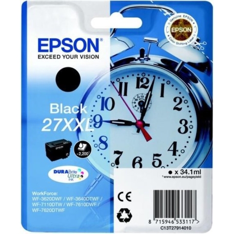 Epson 27XXL DURABrite Ultra Origineel Zwart 1 stuk(s)