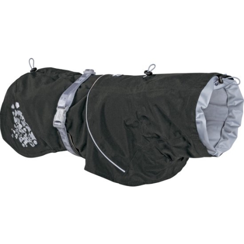 Hurtta Monsoon coat Blackberry - Regenjas - Zwart - Ruglengte: 80 cm
