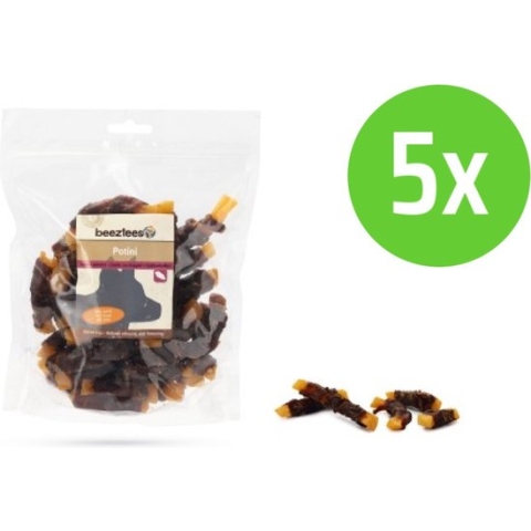 Beeztees Potini sticks Eend - hondensnack - 400 gram - 5 verpakkingen