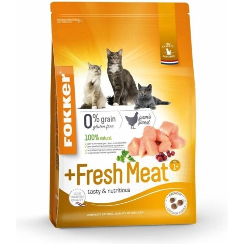 3x Fokker Fresh Meat Kattenvoer Verse Kip 2,5 kg