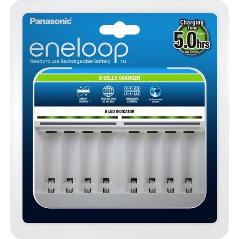 Batterij lader 8 x Eneloop BQ-CC63E