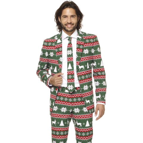 OppoSuits | Festive Green | Mannen Kostuum | Groen | Kerst | Maat 54
