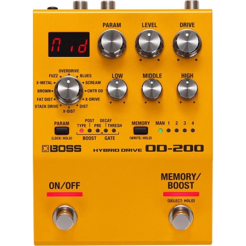 Boss OD-200 - Hybrid Overdrive - Geel