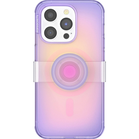 PopSockets PopCase met een magnetische ring - Telefoonhoesje met Telefoonbutton [telefoon accessoires] compatibel met Apple iPhone 14 Pro Max - Aura