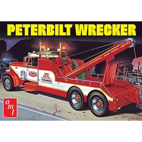 1:25 AMT 1133 Peterbilt 359 Wrecker Truck Plastic Modelbouwpakket