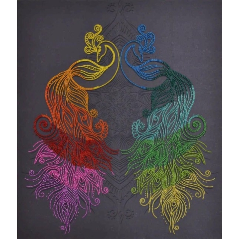 MiniArt Crafts, Color Peacocks, 50x57 cm (nivo: expert)