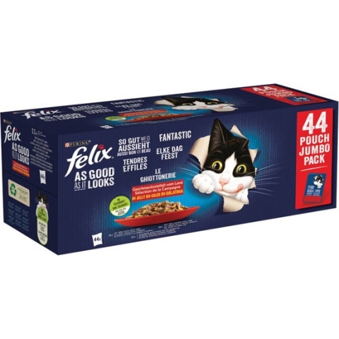 Felix - Elke Dag Feest Countryside Selectie Multipack - Kattenvoer - 44x85g