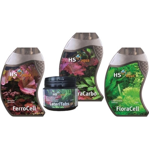 HS Aqua FerroCell, FloraCarbo, FloraCell en Lateritabs (Plantengroeiset XL)