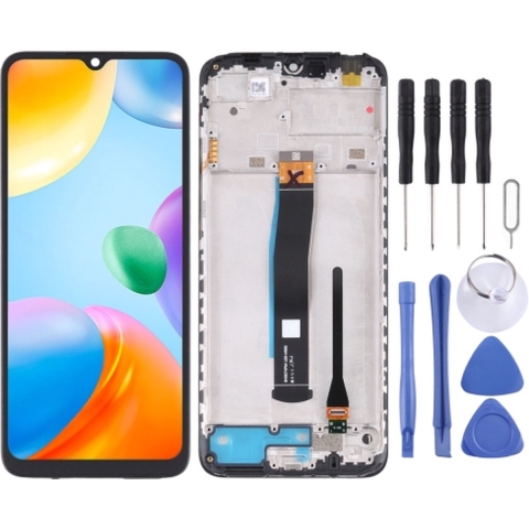 Origineel LCD -scherm en digitizer volledige montage met frame voor Geschikt voor Xiaomi Redmi 10C/Redmi 10 India