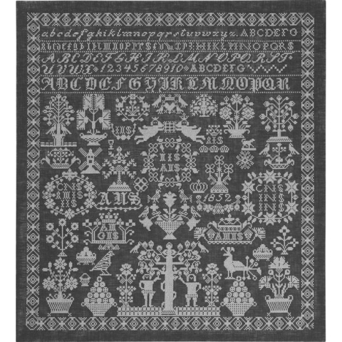 Borduurpakket Merklap Grey - Permin