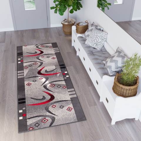 Tapiso Dream Tapijt Loper Gangloper Grijs Woonkamer Maat-  70x1500