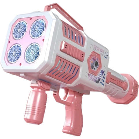 Livano Bellenblaas Pistool - Bellenblazer - Bellenblaas Speelgoed - Bubble Blaster - Bellenblaasmachine - Speelgoed - Met Licht - Roze