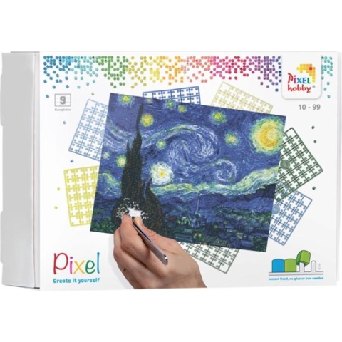 Pixelhobby geschenkdoos 9 basisplaten -  Sterrenhemel