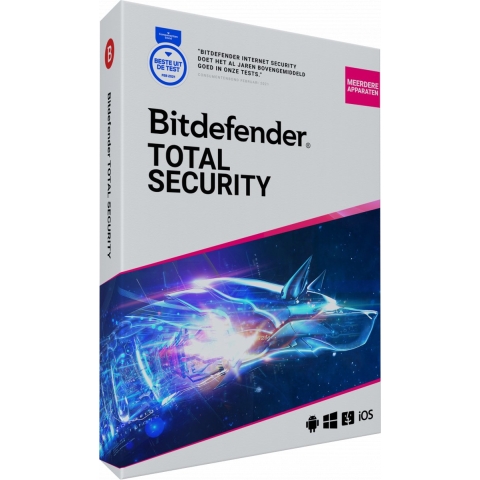 Bitdefender Total Security 2022 - Beveiligingssoftware - 24 Maanden - 10 Apparaten - Nederlands