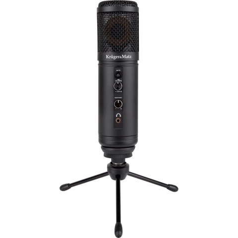 Krüger&Matz KM0765 - Warrior GV-100 Gaming en/of vlogmicrofoon, zwart