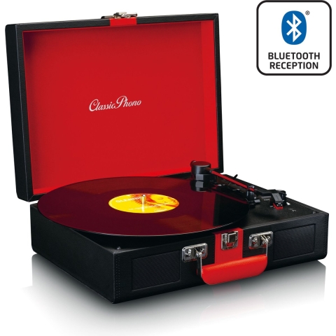 Classic Phono TT-110 - Platenspeler met bluethooth en Speakers - Zwart
