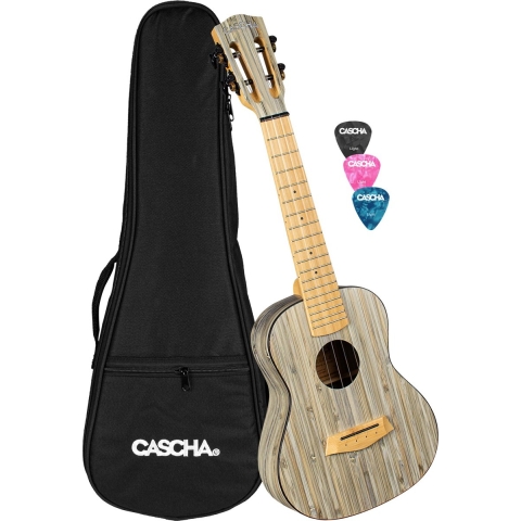 Cascha HH 2316 Bamboo Graphite concert ukelele set