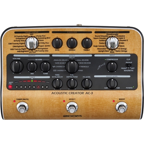 Zoom AC-3 Acoustic Creator - Effect-unit voor akoestische gitaar