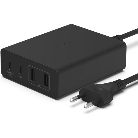 Belkin Boost-Up Charge Pro Adapter - 4-poorts - USB-C - 108W - Zwart