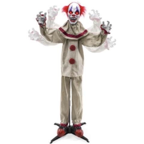 Halloween pop levensgrote bewegende en pratende Scary Clown (1.56 M hoog)