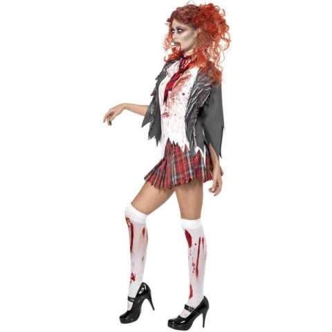 "Zombie schoolmeisje kostuum Halloween outfit - Verkleedkleding - Small"