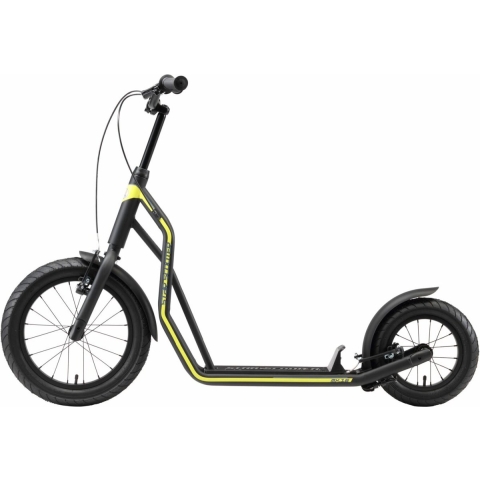 STAR SCOOTER autoped 16 inch + 12 inch, zwart