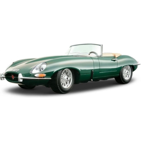 Jaguar E Cabriolet 1961 (Groen) – Bburago 1:18 - Modelauto - Schaalmodel - Miniatuurauto - Model auto