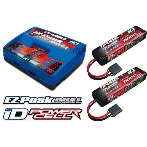 Traxxas 6S Combo Pack ID Duo Charger & 2X 11,1 5000 LiPo accu's