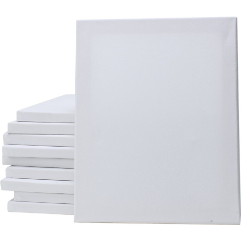 Gespannen canvas. wit. D: 1.8 cm. afm 40x50 cm. 280 gr. 20 stuk/ 1 doos