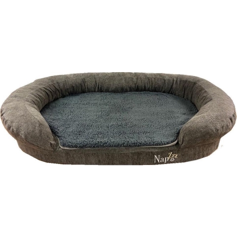 Napzzz Hondenmand Sofa Ovaal Grijs 140 x 80 x H24 cm