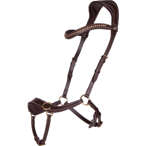 Qhp Bitloos Hoofdstel Anatomical Bruin - middel