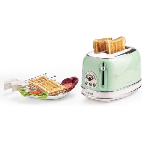 Ariete - Broodrooster - 2 sneden - Vintage Groen - Met Tosti Ijzers