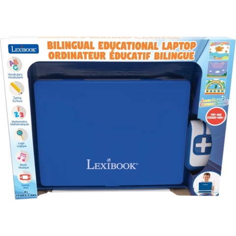 Lexibook tweetalige educatieve laptop - 130 activiteiten (Engels/Frans) met kleuren LCD scherm