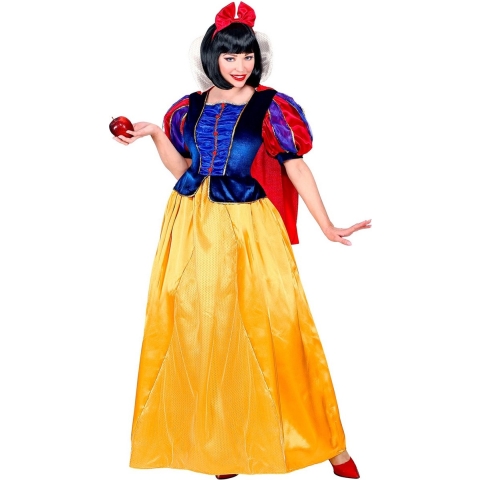 Widmann - Sneeuwwitje Kostuum - Sneeuwwitje Veel Mooier Dan Haar Stiefmoeder - Vrouw - Blauw, Geel - XL - Carnavalskleding - Verkleedkleding