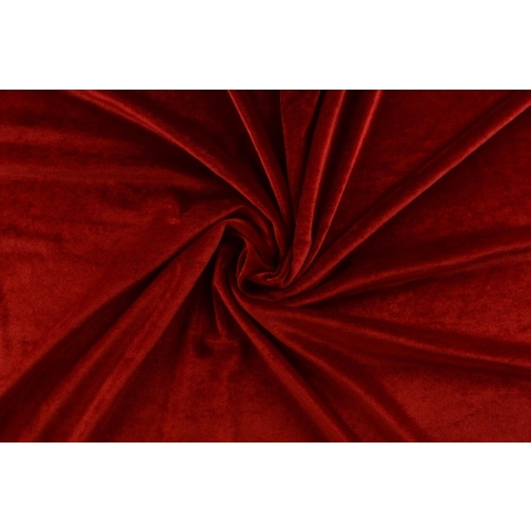 Velvet stof op rol - 165cm breed - Rood - 30 meter