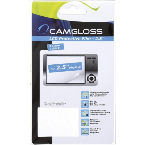Camgloss Display Folie 2,5" - 6,4cm