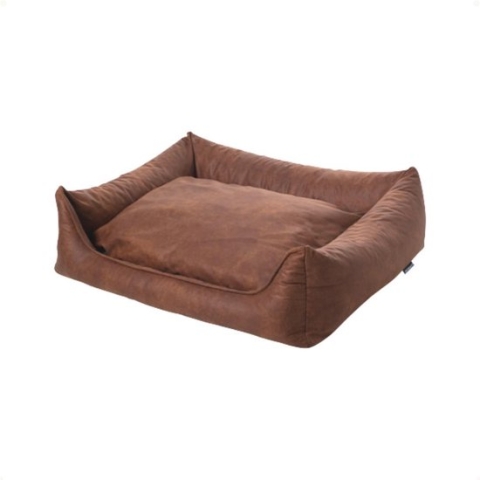 Maxxnobel Orthopedisch Hondenkussen- Lederlook/Teddy - L - 120 x 85 - Cognac