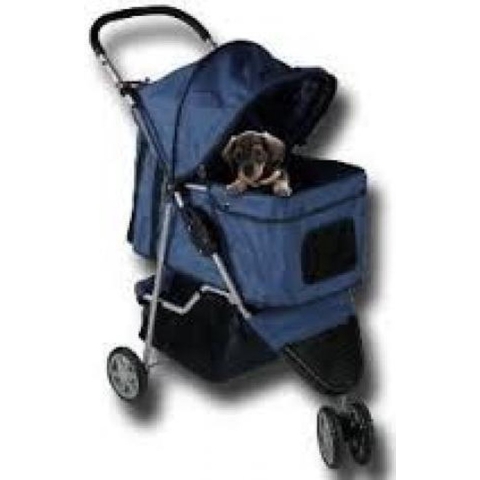 Topmast Hondenbuggy Donkerblauw 3 wielen