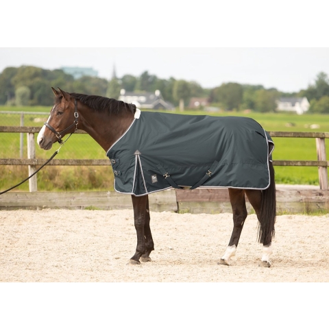 Harry's Horse - Outdoordeken Thor - 100 Gram - Ebony -  Maat 155