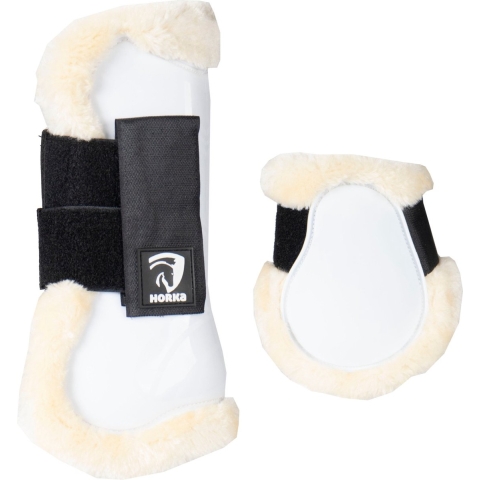 HORKA PVC BEENBESCHERMERSET MET BONT S Zwart
