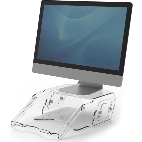 Fellowes Clarity Verstelbare monitor standaard - met documenthouder - transparant