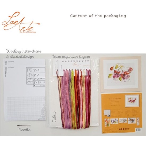 Telpakket kit Fuchsia in aquarel  - Lanarte - PN-0008026