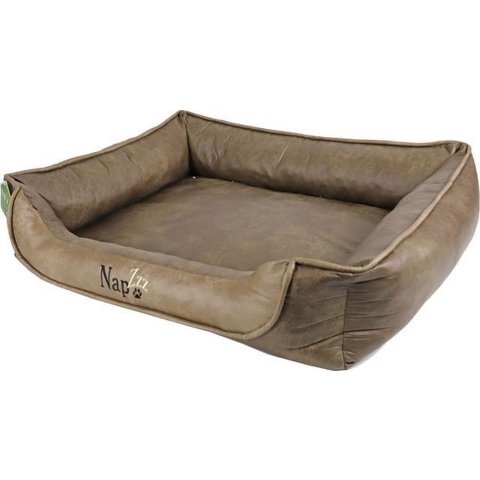 Napzzz hondenmand Leatherlook Divan Duo Bruin 100 x 80 cm